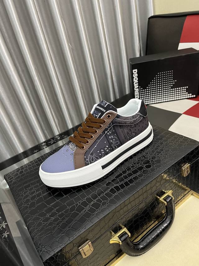 调工厂p价 男装男鞋 运动原单 D2～ 男士休闲鞋 2025Z柜同步发售 码数:38-44 # 4个颜色鞋面选用多材质拼接真皮内里，舒适透气，鞋底：原版舒适耐磨