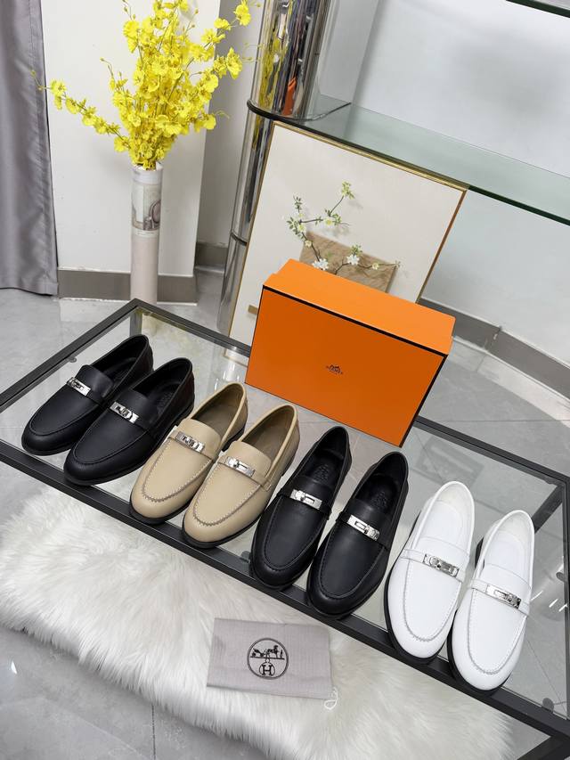 工厂p价 女装女鞋 运动原单皮底 Hermes 爱马仕经典款正品开模定制 五金纯钢五金，最强真空5重 电镀18K白金工艺，永不掉色.. 面料：头层牛皮。内里：羊