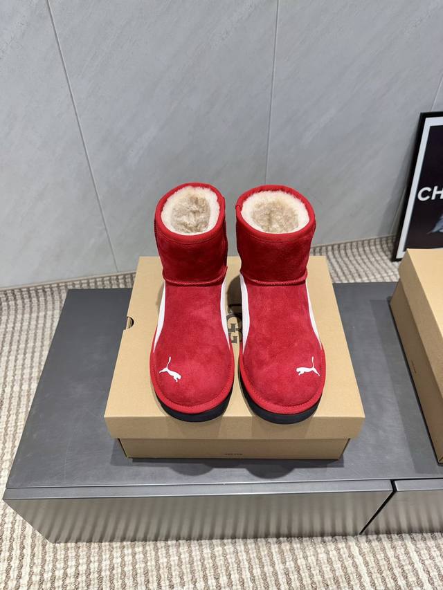 工厂p价 女装女鞋 运动原单 独家顶级版本 王炸 Ugg puma彪马联名~限量版雪地靴系列 联名厚底雪地靴 限量款系列，一款不会撞衫的雪地靴、简约的联名撞色设