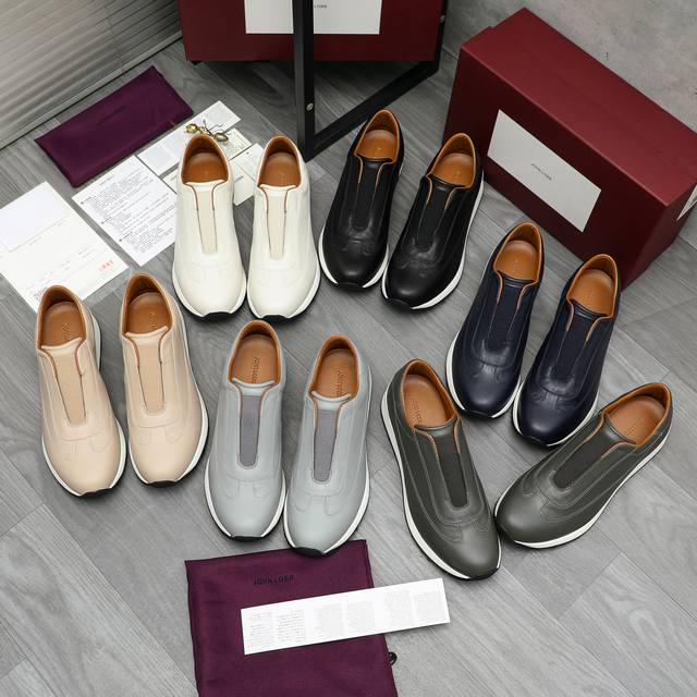 商品商标：爱马仕旗下品牌- John Lobb-约翰 洛布 码数： 38-47 偏大一码 外单码 材料：优质牛皮鞋面 牛皮内里 原版组合大底开发：Tpu材料底片