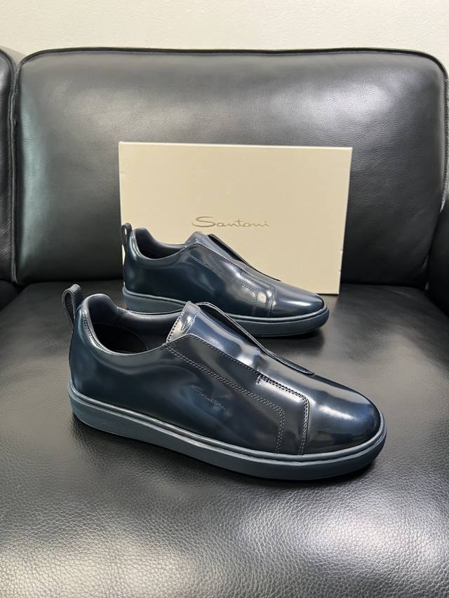 只换码不退 Zegna 高品质 顶级工艺品 杰尼亚 专柜新款原厂配置，意大利进口牛皮拼布面料，进口牛里垫，透气舒适，鞋底：原厂特供原版底超级舒适，原厂跟单货 欢