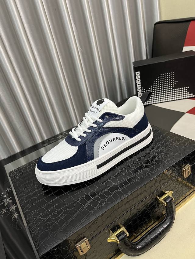 出厂价pp： D2～ 男士休闲鞋 2025Z柜同步发售 码数:35-46# 4个颜色鞋面选用多材质拼接真皮内里，舒适透气，鞋底：原版舒适耐磨大底，实物拍摄实物更