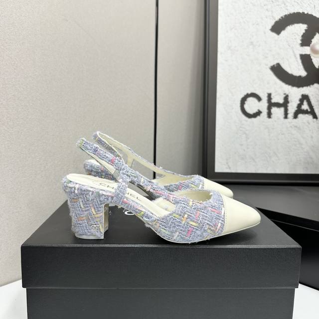 工厂p价 女装女鞋 运动原单 Chan*L经典Slingback小香凉鞋！单鞋！ 就像Coco香奈儿女士说的：流行稍纵即逝，但风格永存！这双后空鞋就是香家经典中