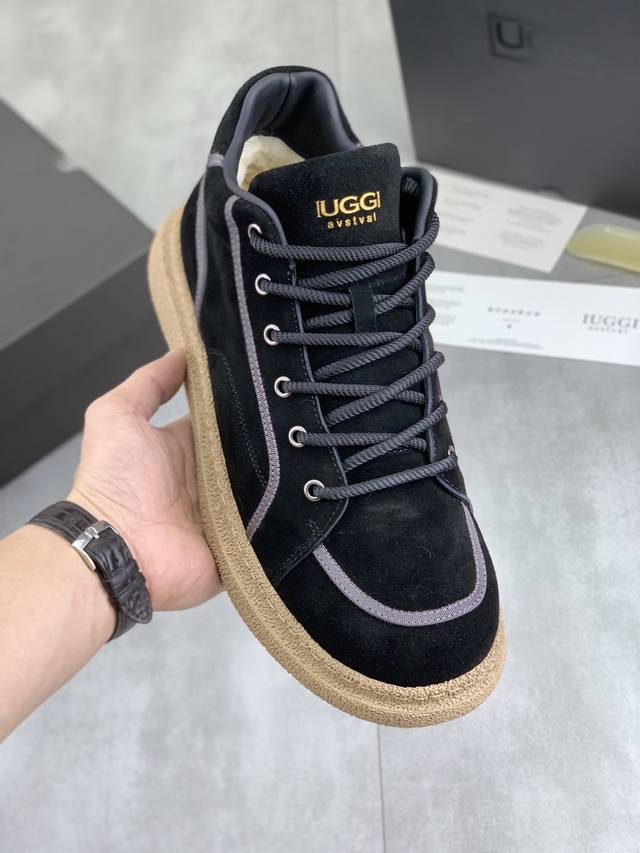 调工厂p价 男装男鞋 运动原单上新 Iuggi 小丑休闲板鞋 Ke气小丑即视感 26年升级款 翻毛皮 轻便舒适 百搭款 内里羊毛 舒适保暖 鞋底橡胶大底 防滑牢