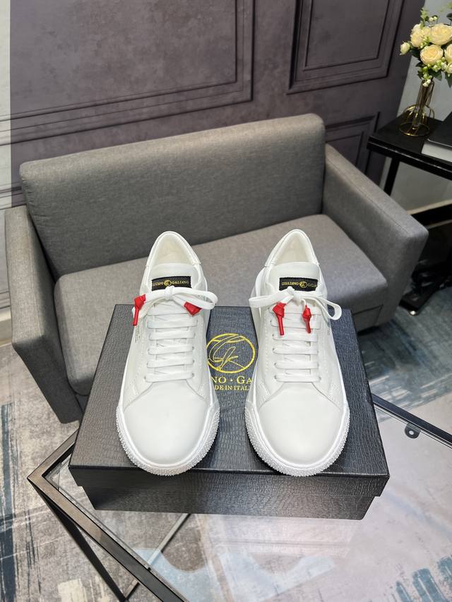 Galiano Nemesis 纳帕皮革 蛇纹厚底 5.5Cm 低帮 生活休闲鞋 男款休闲鞋，牛皮内里，橡胶大底，码数：39-44 45定做不退换