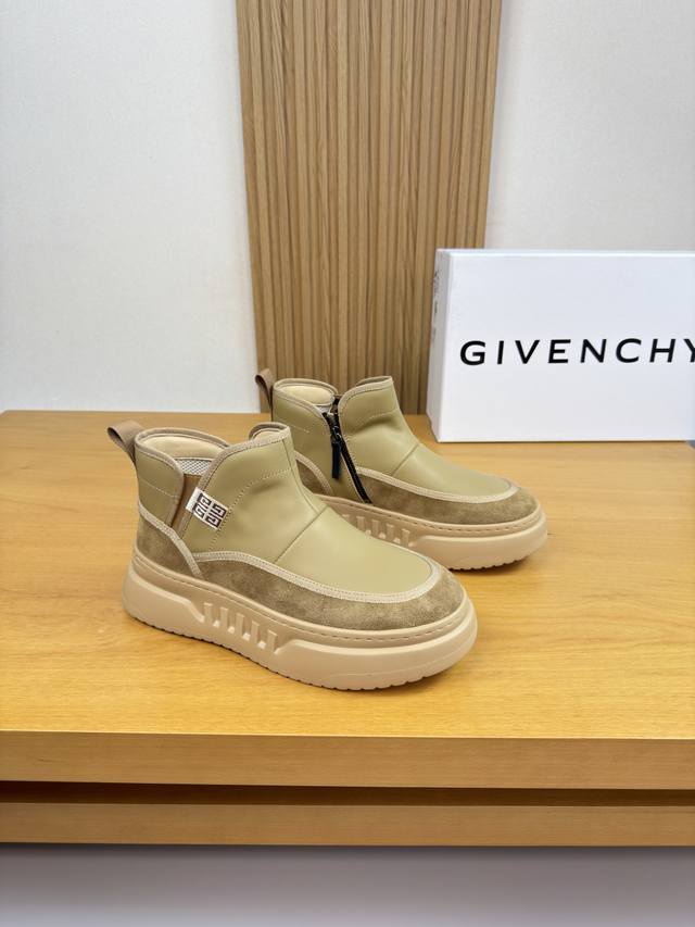 Givenchy 纪梵希 -高端品质 原单 高帮休闲运动鞋 -鞋面；纳帕小牛皮、反绒小牛皮、鞋口品牌松紧带、后跟品牌织带、鞋舌.车缝品牌Logo布标 -内里：水