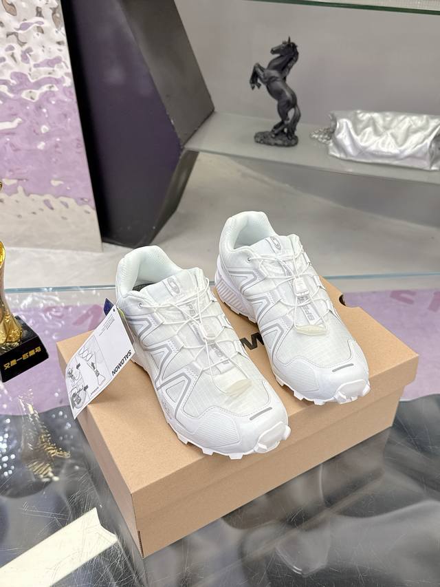 工厂p价p： 2025最新款 专柜同步 户外 时尚一体的超级品牌形象 情侣款 男女超强百搭 萨洛蒙 Salomon Speed Cross 3 织物皮革低帮全能