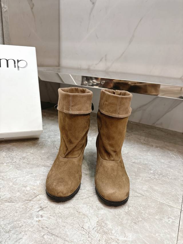 Cotemp 2025秋款新款短靴 好看又好穿，时髦利器，五星推荐Cotemp 小众高级感方头靴，又酷又潮，能让你回头率直线飙升对版牛皮面料，羊皮内里，对版私模