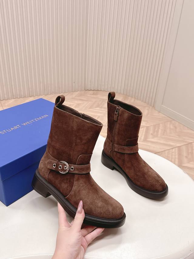 秋冬季绒面款 马丁靴 骑土靴 经典简约帅气百搭～鞋形超好，好穿到飞起！轻盈不笨重！增高 轻松拥有大长腿！显腿瘦绝绝子~大香了～侧拉链设计 方便穿脱 四季可穿的款