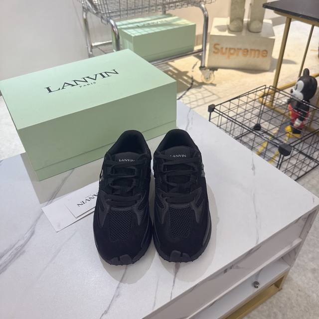 出厂 浪凡新款原版复刻，做工精细，百搭好款上脚好看舒适 高版本现货现货 情侣款35-45码 Lanvin浪凡四季休闲鞋运动鞋，原版拆卸，套楦版本。进出专柜无压力