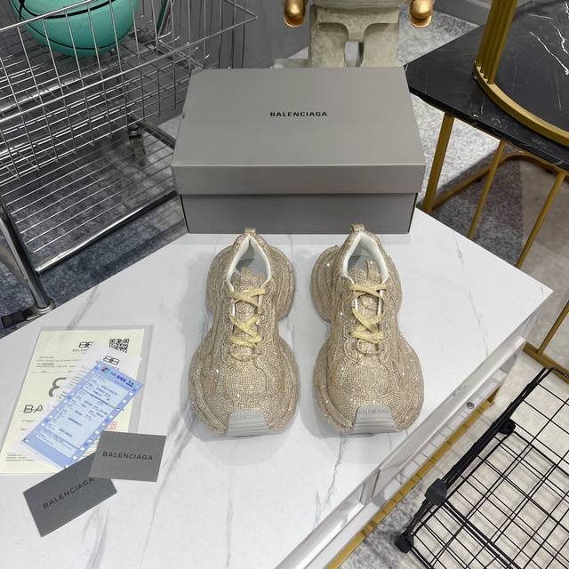 出厂 带钻系列顶级版本 区分市面广州版本 Balenciaga巴黎世家 九代 最新爆款3Xl Sneaker系列 情侣款 休闲 老爹鞋 运动鞋 原版购入开发 做