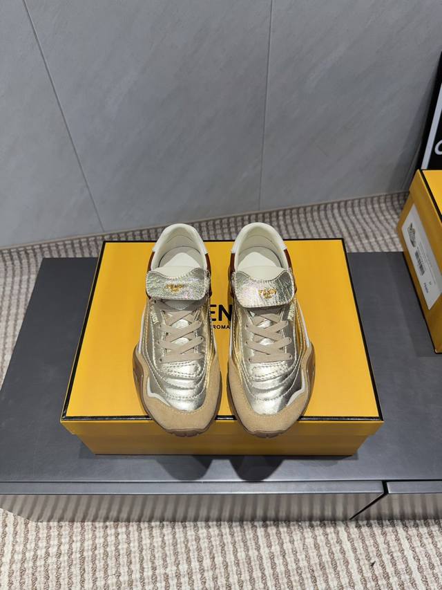 出厂:女 男 独家顶级版本 F*Endi芬*迪2025Vs秋季最新情侣爆款休闲系列 情侣拼色休闲鞋 Fd Match 原版购入 一比一复刻 设计师Kim Jon