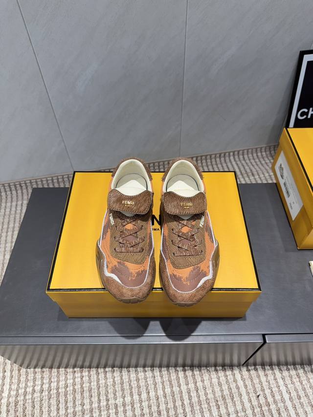 出厂:女 男 独家顶级版本 F*Endi芬*迪2025Vs秋季最新情侣爆款休闲系列 情侣拼色休闲鞋 Fd Match 原版购入 一比一复刻 设计师Kim Jon