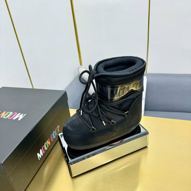 月亮鞋 布款短靴 Moon Boot 24Ss 秋冬最新款雪地靴系列 丑萌雪地短靴 忘了Ugg吧，时髦人都在穿Moon Boot雪地靴 如果你难以接受Ugg的复