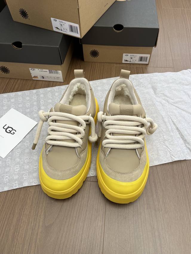 男款+50元，上新+汪苏泷同款绑带防水鞋，情侣U秋冬新款面包鞋｜一脚沦陷的暖冬软 Fufu神靴来了！一眼心动的质感，上手就懂有多绝 鞋面是实打实的全粒面牛皮拼接