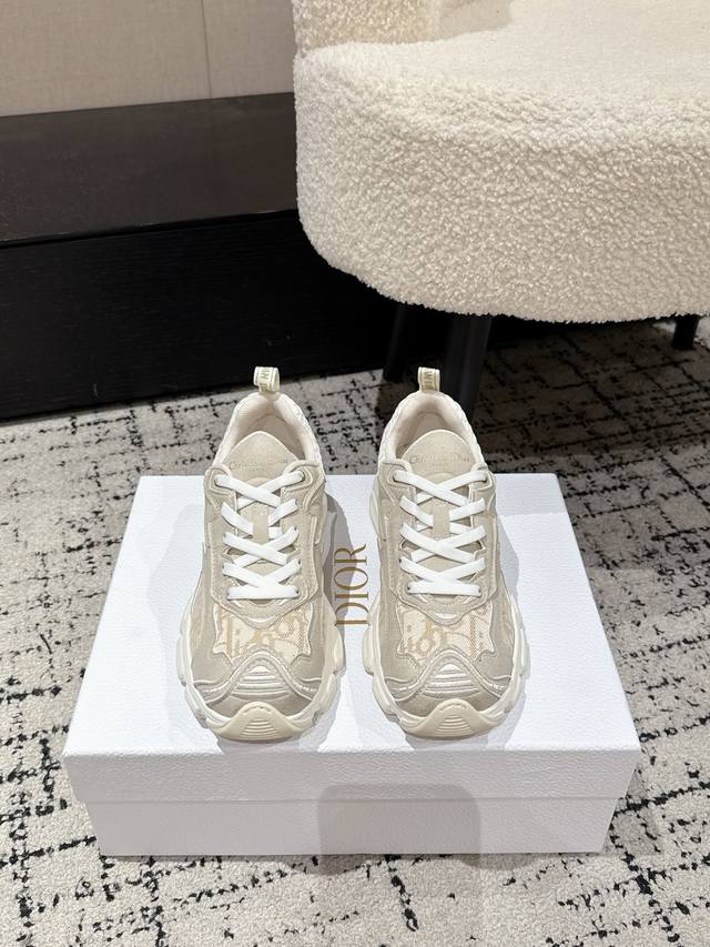 顶级版本 Dior 迪奥 25 Chrono系列 New Arrival 最新 毛里 老爹鞋 运动鞋 休闲鞋 迪丽热巴同款 原版开发 迪奥 早秋新品 运动鞋 N