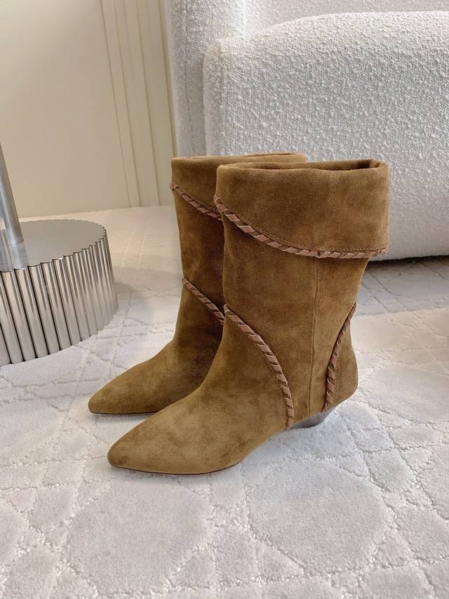 出厂价p Isabel Maran*新款内增高短靴 Ins网红博主热推！西部牛仔风，又酷又飒！一双简单又不失高级的靴子... 原版1:1复刻！脚感特别舒适 随意