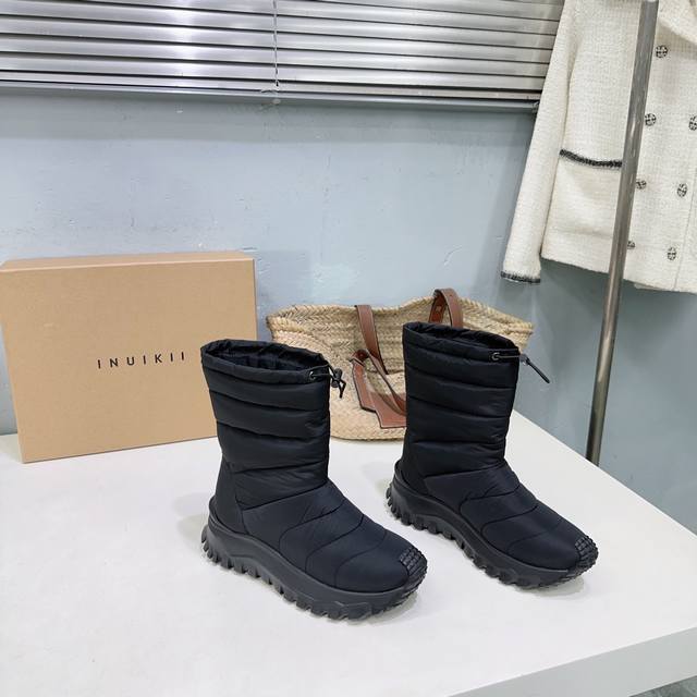 高品质出厂 ！小众潮牌Inuikil 25Ss秋冬专柜最新休闲时装松糕厚底羊毛雪地靴羽绒短靴！独家款顶级货！强烈推荐！时尚百搭又保暖的一款靴子！而且不容易撞款哦