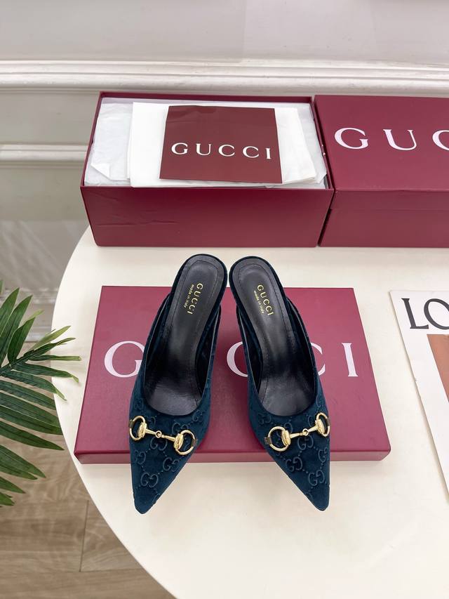Gucci 古驰 25 2025秋冬新品经典马衔扣尖头高跟半拖鞋 主打系列终于面世，狠货值得期待！原有的经典 创造新设计 Bs代购级别！高级感十足！国内外博主刷
