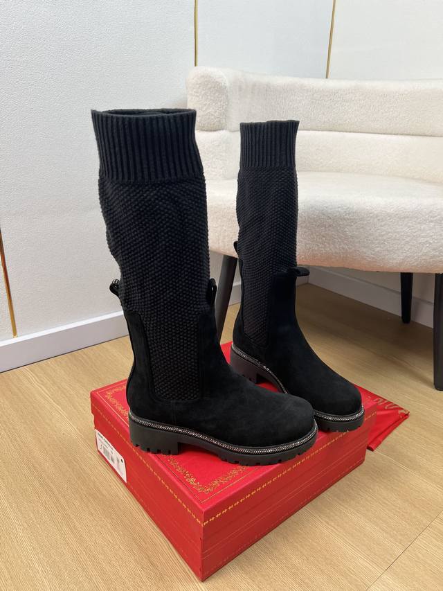 Rene Caovilla 芮妮乔薇拉 2025 Rc家2025早春新品 专柜最新针织袜子靴系列 Rc除了好看一无是处的高跟鞋水钻蛇形绑带高跟鞋女士凉鞋，永远仙