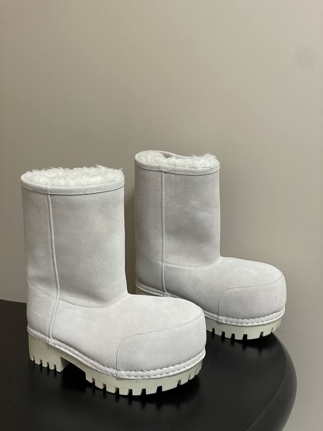 中筒 男码+20 25Ss秋冬新款Balenciaga巴黎世家滑雪系列Skiwear新品情侣款雪地靴 高中低阿拉斯加毛里雪地靴 李柱延 X Balenciaga