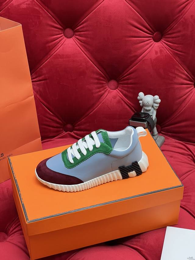 独家实拍 顶级版本 Hermes 24Ss Fe New Arrival~秋冬新款 Bouncing 情侣运动鞋 爱马仕最舒服的鞋没有之一 上脚特轻又巨好看 逛