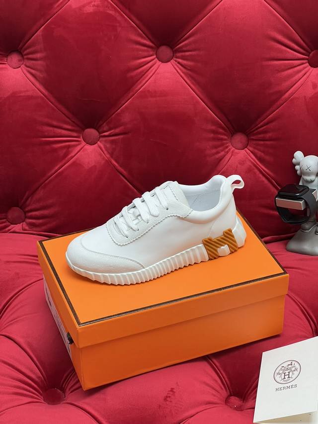 独家实拍 顶级版本 Hermes 24Ss Fe New Arrival~秋冬新款 Bouncing 情侣运动鞋 爱马仕最舒服的鞋没有之一 上脚特轻又巨好看 逛