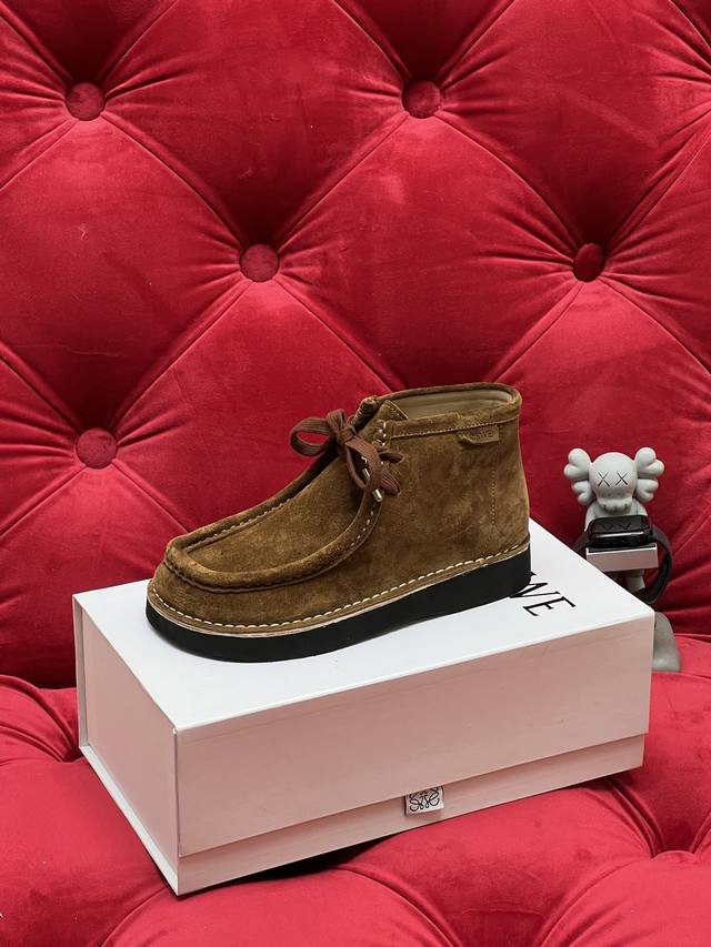 独家实拍 高版本 L*Oewe罗*意威26Ss秋季最新王炸爆款休闲情侣系列 原版全套包装 面料：原版定制牛猄 内里：原版定制羊皮 大底：原版开模发泡组合大底 S