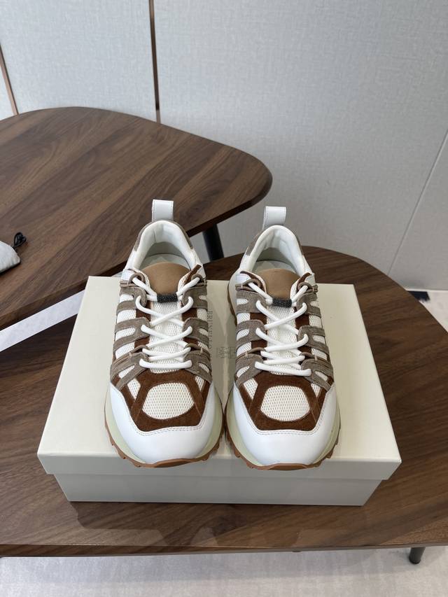 男装10Brunellocucinelli 2025 Vs 新款运动休闲系列 Brunellocucinelli休闲运动鞋 原版定制 穿着它轻盈舒适，即使通勤穿