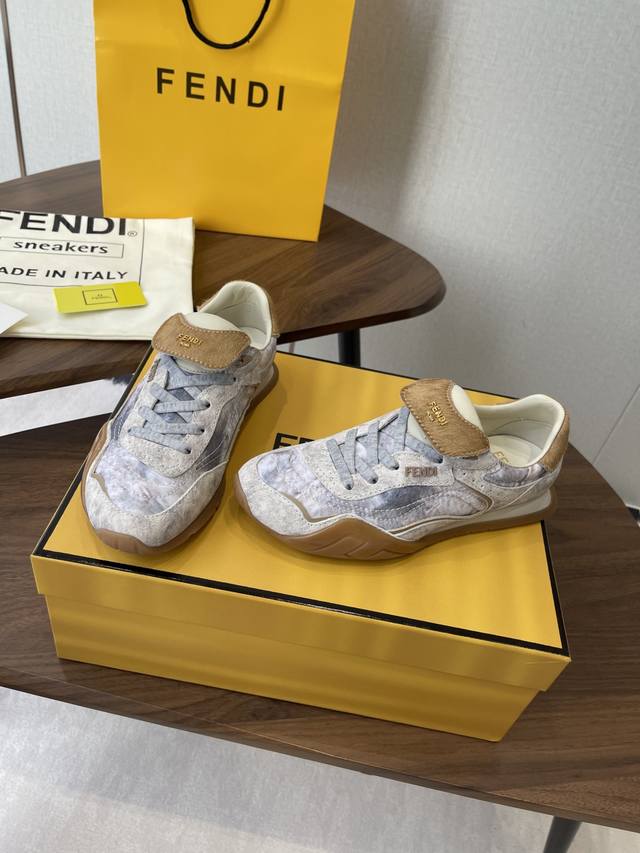 男款+10Fendi 芬迪 25新色系列板鞋休闲运动鞋 Fd Match 升级新款 Fendi秋冬最新运动鞋潮得太舒服了 最新Fendi Wave pulse系