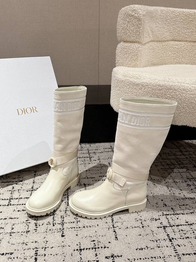 皮里 毛里 Dior迪奥 25 经典款骑士长靴 #新配色涂鸦直筒靴 高密度进口机器梭织！电绣工艺，并非市面飞织弹力布！织带和圆扣全部原版开模！高密度Tpu大底，
