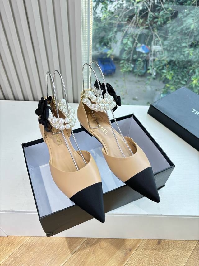 G391所见即所得代购级Chane*25S小香奈儿新款爆品玛丽珍单鞋凉鞋 妥妥的自留款！！比经典款Slingback舒服太多啦！每个颜色上脚都很显白 的显白利器