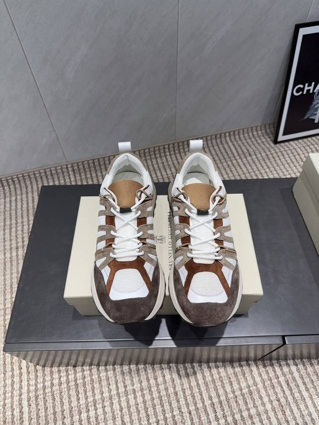 出厂：女 男 独家顶级版本 Brunellocucinelli 2025 Vs 新款运动休闲系列 Brunellocucinelli休闲运动鞋 原版定制 穿着它