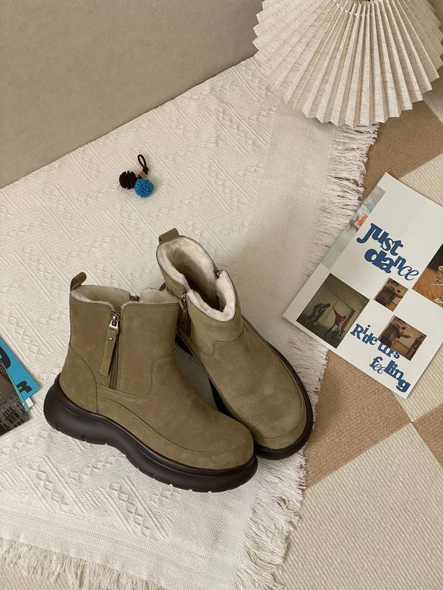 短靴筒设计超显腿长 搭配大衣 羽绒服 牛仔裤都绝绝子 这个冬天 温暖又时髦 尺码：35-40 厂价p：