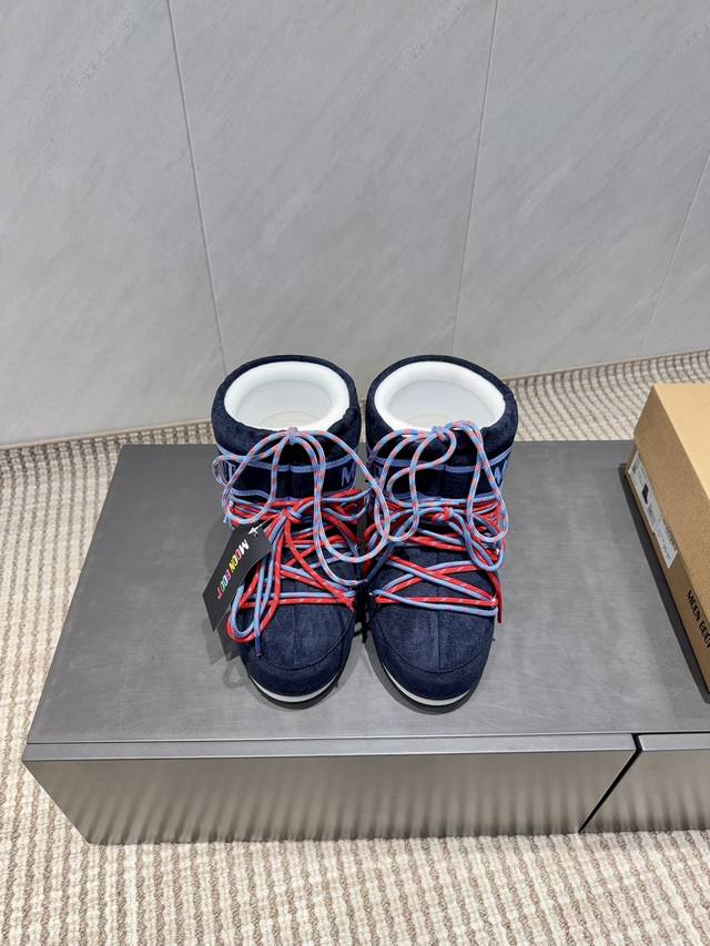 出厂:牛绒款 独家顶级版本 全新升级版本 Moon Boot2025Vs秋冬季爆款雪地靴系列 丑萌月亮雪地靴 忘了Ugg吧，时髦人都在穿Moon Boot雪地靴