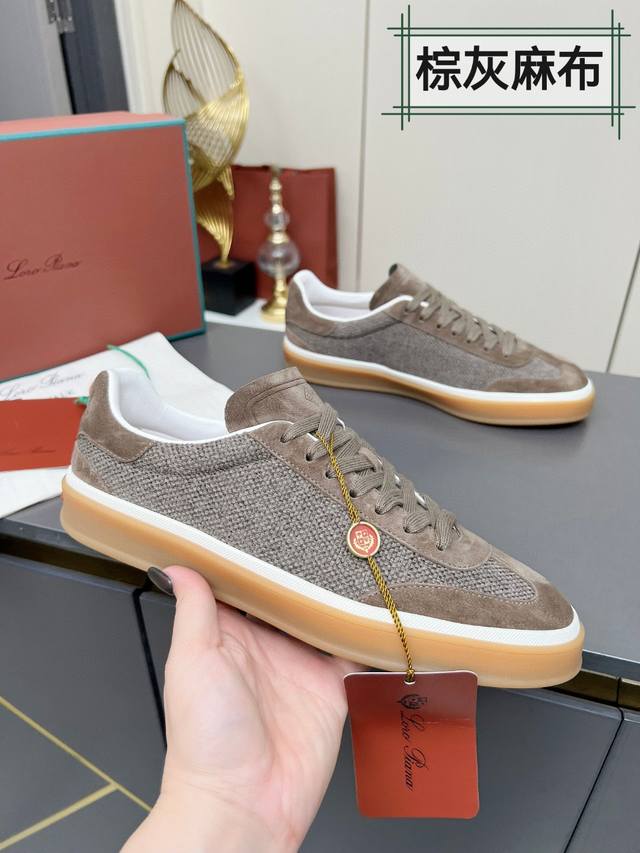 代购级，高版本 意大利 Loro piana 诺悠翩雅Tennis Walk系列 Lp情侣款德训鞋 休闲 运动鞋 板鞋 原版购入开发 做货 这款新款绒面革网球鞋