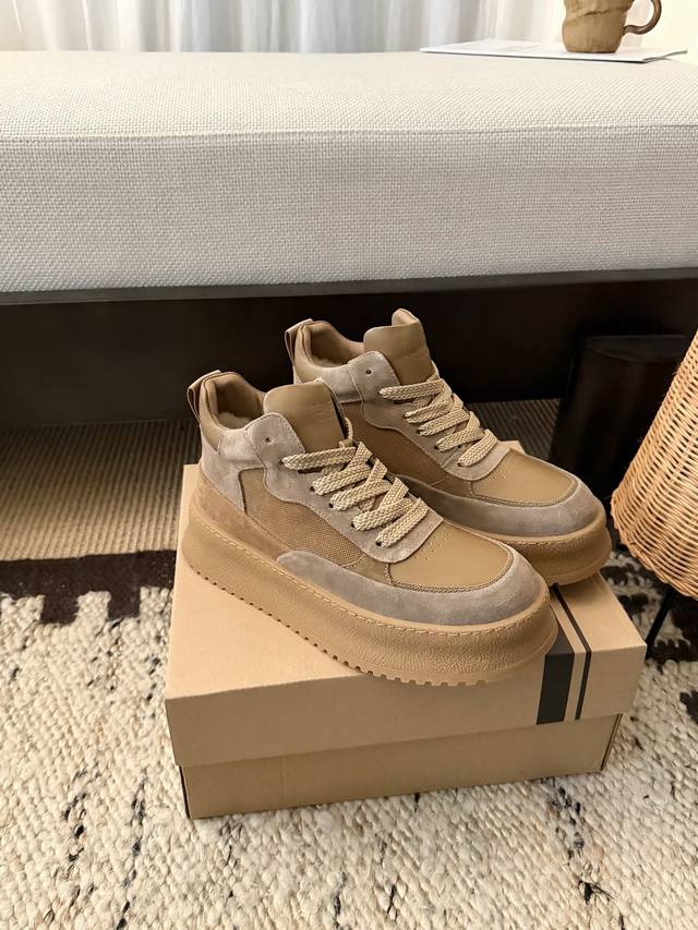 Bl-2088 阿华田工装板鞋 颜值非常高的一款男鞋 精选头层牛皮 配色非常高级 内里真羊毛 冬季出街穿搭首选！ Size：39 44