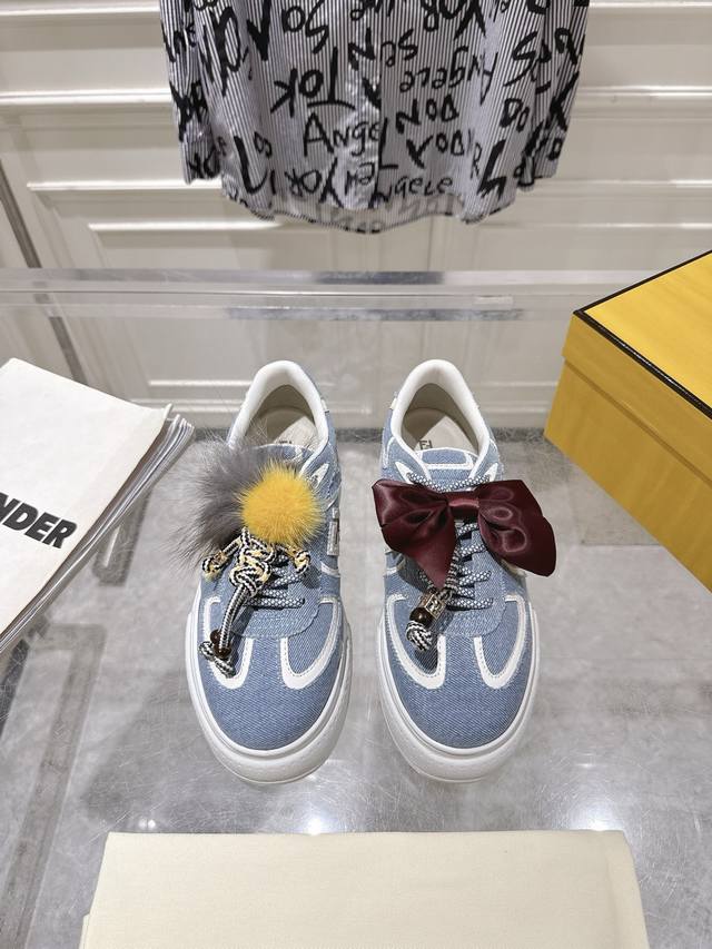 出厂 最高版本！超火爆 最新版面 Fendi芬迪2025厚底玩偶板鞋休闲运动鞋 Fd Match 升级新款 全皮面拼接 原版不同配色玩偶 可爱俏皮 新鲜血液注入