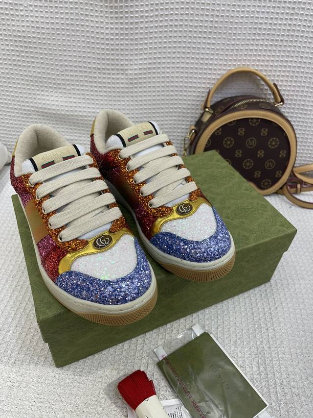 Gucci 代购版本 Nfc带扫码芯片 高品质系列做旧小脏鞋- 年爆款来袭！ 十转九卖必上款 新色加推-市场终极版本！ 购原版开发 .面料 材质 大底 细节任意