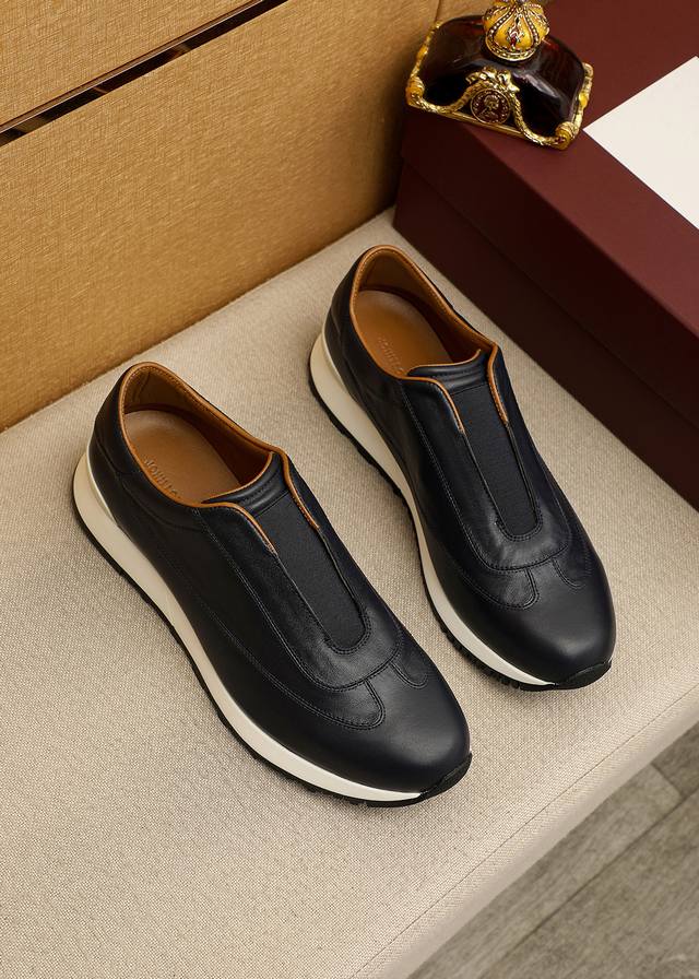 商品商标：爱马仕旗下品牌- John Lobb-约翰 洛布 码数：38-44 45.46.47订做 偏大一码 外单码 商品材料：优质牛皮鞋面 牛皮内里 原版组合