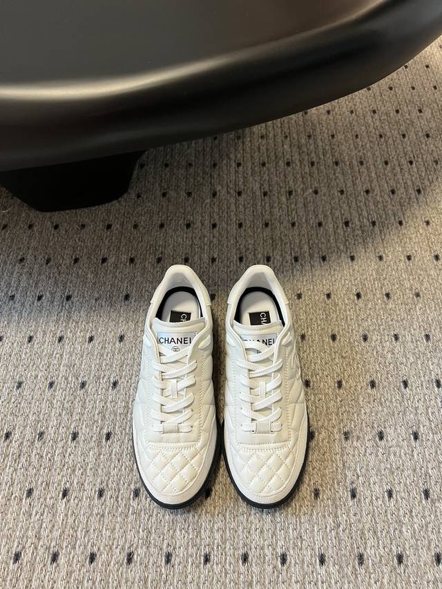 Chane* 小香 25 A菱格纹小羊皮运动鞋小球鞋 菱格棒球鞋 顶级版本 Coco女孩必入 明星同款 杨幂Angelbaby 宋轶同款运动鞋 永远可以相信三大