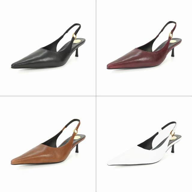 圣罗兰 Yves Saint Laurent，简称Ysl 这是圣罗兰的一款女式高跟鞋。它采用头层羊皮革材质，呈现出优雅且富有质感的外观。鞋型为小方头设计，这种设