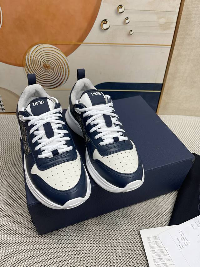 代购品质Dior 迪奥 新款摩登 明星同款厚底系带情侣款休闲立体字母Logo夜光拼色老爹鞋 市面顶级高端版本 面料:进口定制丝绸牛皮拼接网眼织物 内里:环保涤纶