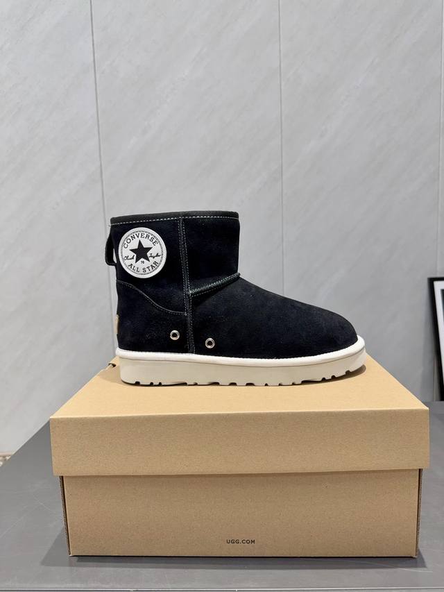 出厂: 独家顶级版本 王炸 Ugg Converse匡威联名~限量版雪地靴系列 联名厚底雪地靴 限量款系列，一款不会撞衫的雪地靴、简约的联名撞色设计轻便的大底、