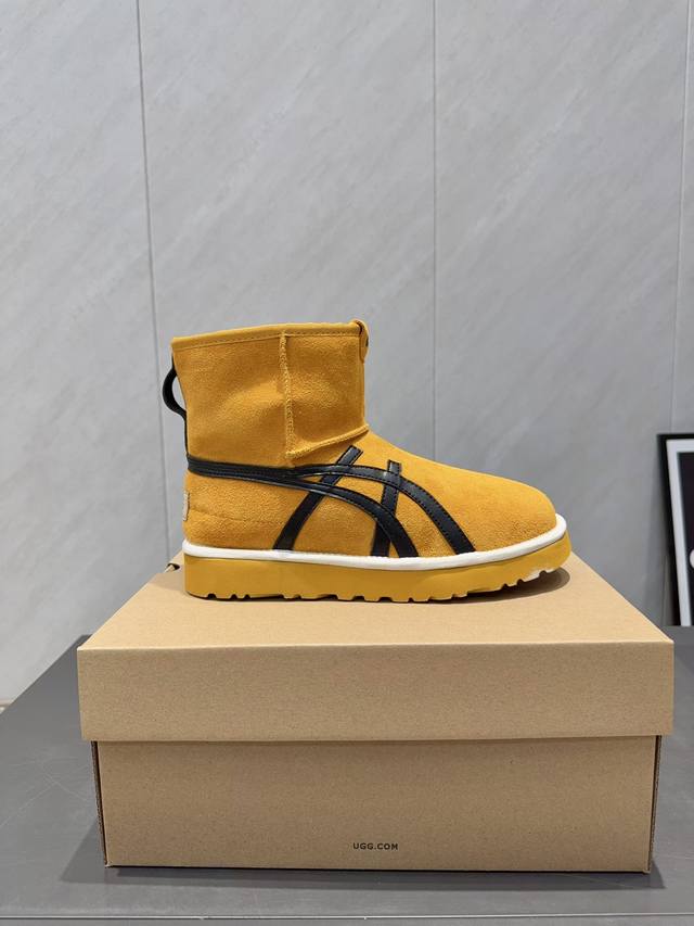 出厂: 独家顶级版本 王炸 Ugg Onitsuka Tiger联名~限量版雪地靴系列 联名厚底雪地靴 限量款系列，一款不会撞衫的雪地靴、简约的联名撞色设计轻便
