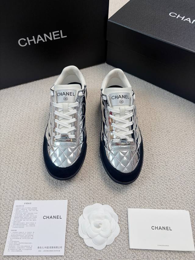 Cha☆El2025香奈儿菱格纹运动鞋｜金银角大王棒球鞋来啦～～～初夏第一爆款来袭 宝贝们金手指动起来！-杨幂 Angelbaby 宋轶同款运动鞋永远可以相信三