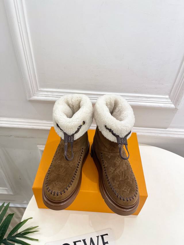 Lv 路易威登 25 2025秋冬新品 顶级版本 专柜主打最新款Lv Ski 系列 Cortina 及踝靴毛毛雪地靴 硬货上新 Bs代购级别！高级感十足！国内外