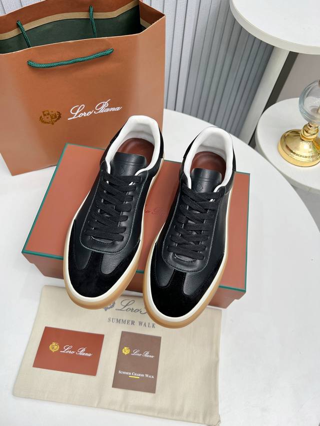 Loropiana 诺悠翩雅 2025最新情侣款休闲德训鞋 ！ 原版开模，进囗优质面料，皮质超级柔软，脚感超级好，日行两万步一点都不累脚，显瘦的鞋型+时尚百搭的