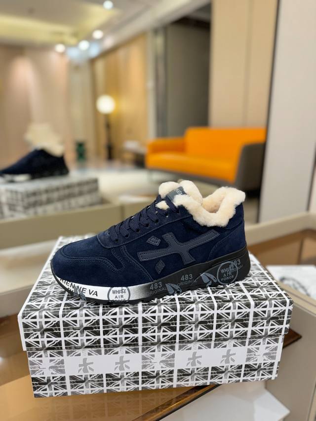 价格p： 毛里 普瑞米亚达 premiata Lander Trainers 兰诺系列米字低帮复古百搭 休闲训练运动鞋 premiata是意大利品牌。premi