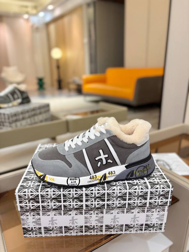 价格p： 普瑞米亚达 premiata Lander Trainers 兰诺系列米字低帮复古百搭 休闲训练运动鞋 premiata是意大利品牌。premiata